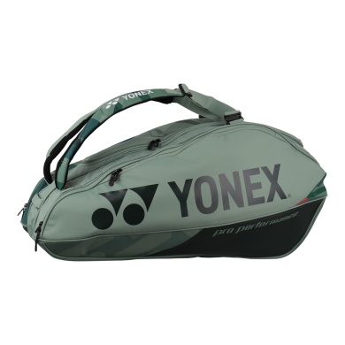 Torba na rakiety Yonex Pro (torba na rakiety, 3 główne komory, komora termiczna) 2024 oliwkowa 9szt.